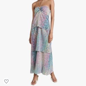 Saylor Women’s Seydou Dress, fruity pebble, metallic, size small